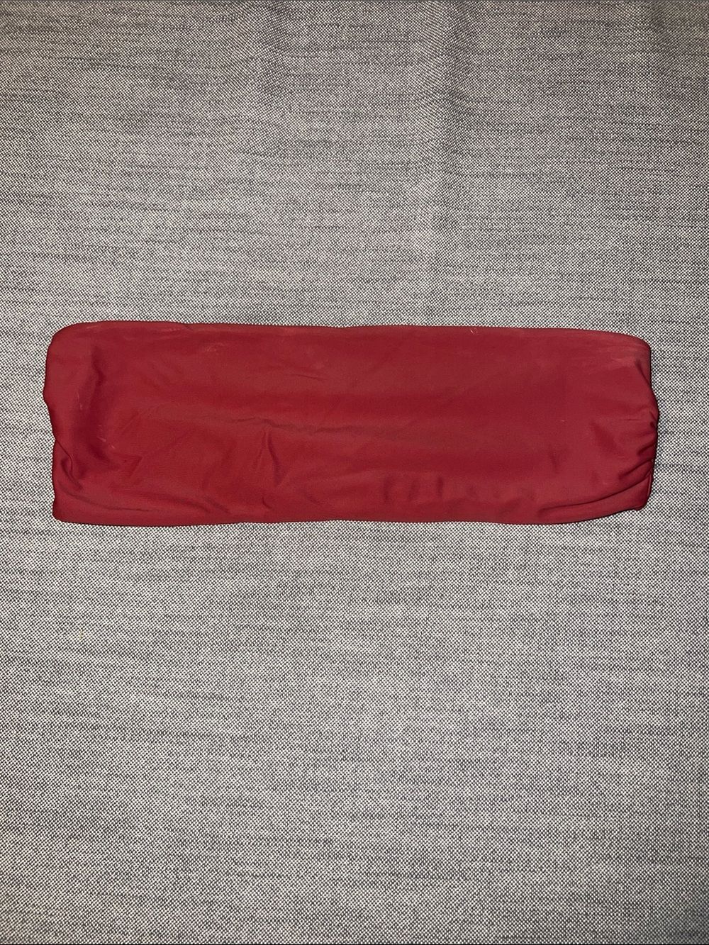 Bikini Bandeau swim top strapless large SHEIN Red Women’s